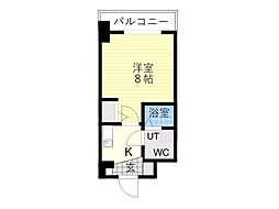 SEST新大阪 1Kの間取図画像
