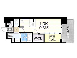 COMFORIA江坂江の木町Q 1LDKの間取図画像