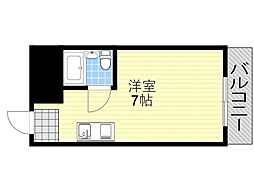 パークワン ワンルームの間取図画像