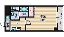 ルミエール新大阪 1Kの間取図画像