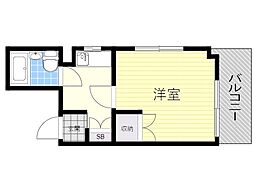 ホワイトハイツ 1Kの間取図画像