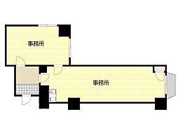 チサンマンション第7新大阪 2DKの間取図画像