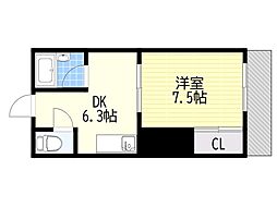 瑞松ハイツ 1DKの間取図画像