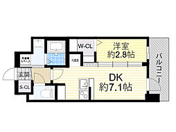 エステムコート新大阪パルス 1DKの間取図画像