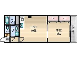 ネオライフ新大阪東棟 1LDKの間取図画像