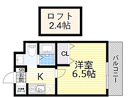パークヒルズ新大阪will 1Kの間取図画像