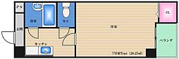 サンクス東三国 1Kの間取図画像