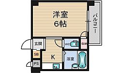 クレイン新大阪 1Kの間取図画像