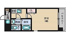 エスリード新大阪コンフォート1番館 1Kの間取図画像