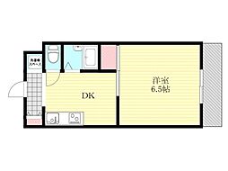 ファイブツー 1Kの間取図画像