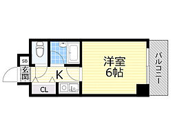 サンユタカマンション 1Kの間取図画像
