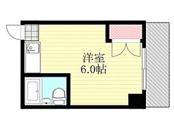 シルクルーム1番館 ワンルームの間取図画像