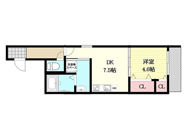 フジパレス上新庄駅北2番館 ｜大阪府大阪市東淀川区小松２丁目(賃貸アパート1LDK・1階・33.68㎡)の写真 その2