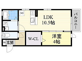 ブランミュール  ｜ 大阪府池田市緑丘１丁目2番5-A号（賃貸アパート1LDK・2階・37.59㎡） その2