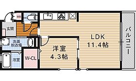 サンク ウイステリア  ｜ 大阪府池田市神田３丁目19番18号（賃貸アパート1LDK・3階・40.53㎡） その2