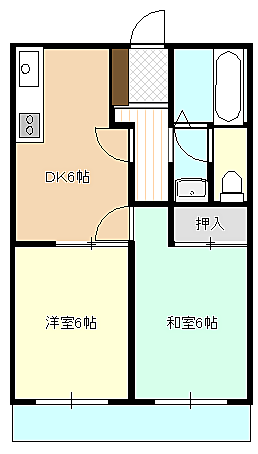 ビラデラステーラII 202｜埼玉県入間市東藤沢５丁目(賃貸アパート2DK・2階・40.92㎡)の写真 その2