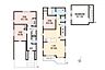 間取り：【　間取り図　】建物面積81.63ｍ2／南採光の2階リビング仕様。ランドリーとバルコニーが同じフロアでつながり、家事動線が整った住まいです。