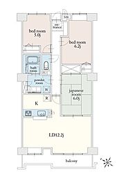 ダイアパレス武蔵藤沢 3LDKの間取図画像