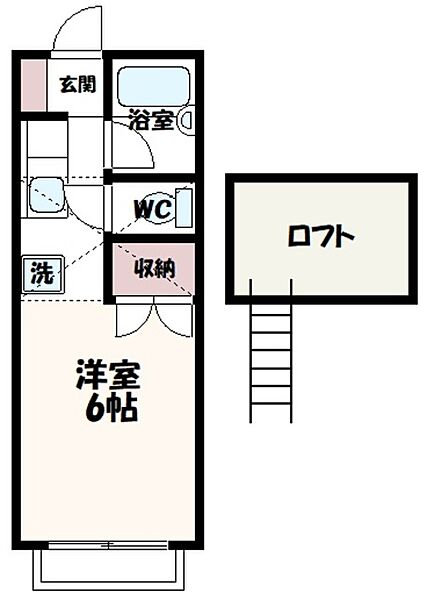 ベルシオンエリーゼ 2B｜東京都三鷹市中原２丁目(賃貸アパート1R・2階・19.87㎡)の写真 その2