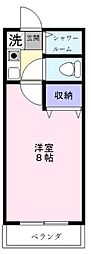 プレステージュフローレンスリバーF 1Kの間取図画像
