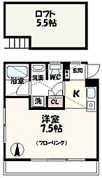 ヒロセハウス 1Kの間取図画像