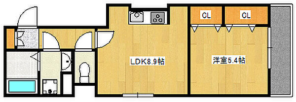 LAUREUS　KUGA 202｜兵庫県神戸市垂水区陸ノ町(賃貸アパート1LDK・2階・36.50㎡)の写真 その2