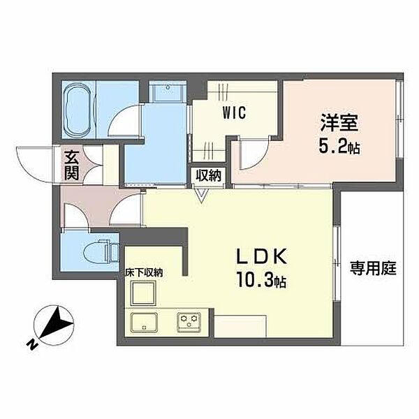 シャーメゾン・コレクト 102｜兵庫県加古川市加古川町溝之口(賃貸アパート1LDK・1階・41.21㎡)の写真 その2