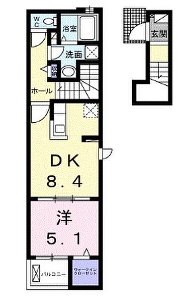 プラシード 201｜兵庫県姫路市名古山町(賃貸アパート1DK・2階・38.81㎡)の写真 その2