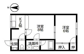 アリエッタ窪 202 ｜ 石川県金沢市窪５丁目190（賃貸アパート2K・2階・37.26㎡） その2