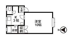 マーセル・グランデ 1Kの間取図画像