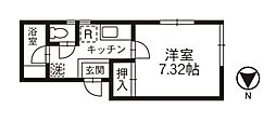 メゾンさくら 1Kの間取図画像