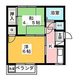 第2ペガサスA 2Kの間取図画像