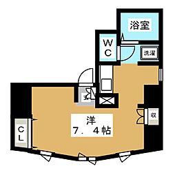 下谷ビル ワンルームの間取図画像