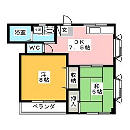 間取図画像 2DK