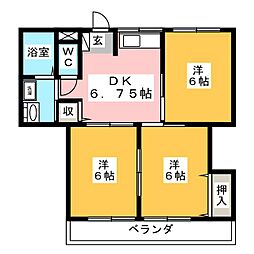 エクセレント94 3DKの間取図画像