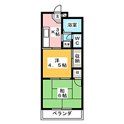 メゾン・ド・ファルマン 2Kの間取図画像