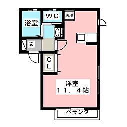 サンライズ西所沢 ワンルームの間取図画像