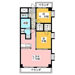 テルプシコレ東村山 2LDKの間取図画像