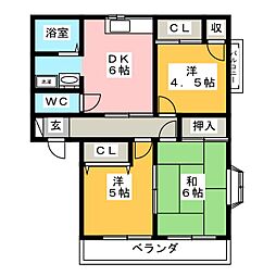 エクセレンス石井A 3DKの間取図画像