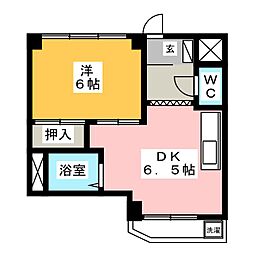 ことぶきレジデンス 1DKの間取図画像