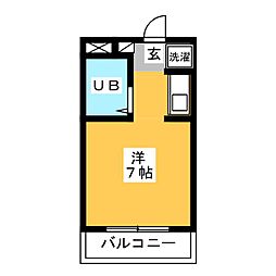 パトリエ浦和 ワンルームの間取図画像