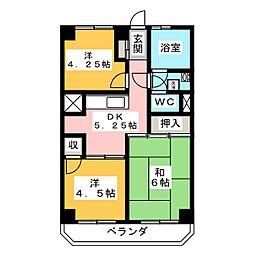 浦和氷川コーポ 3DKの間取図画像
