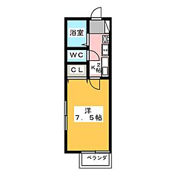 JC 1Kの間取図画像