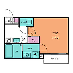 ジーメゾン埼玉本郷町プリミア 1Kの間取図画像