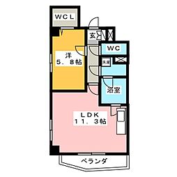 さくら大宮 1LDKの間取図画像