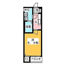 アーバンハウス岩槻 1Kの間取図画像