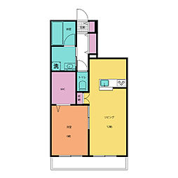 ＭＡＲＩＮＥ26 102 1階1LDKの間取り