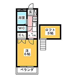 エクセラ 1Kの間取図画像