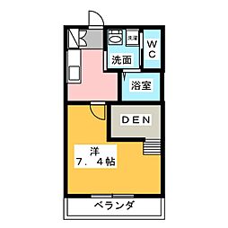 ルネスアスカ 1Kの間取図画像