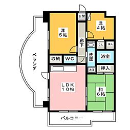 ライオンズマンション川越南古谷第2 3LDKの間取図画像